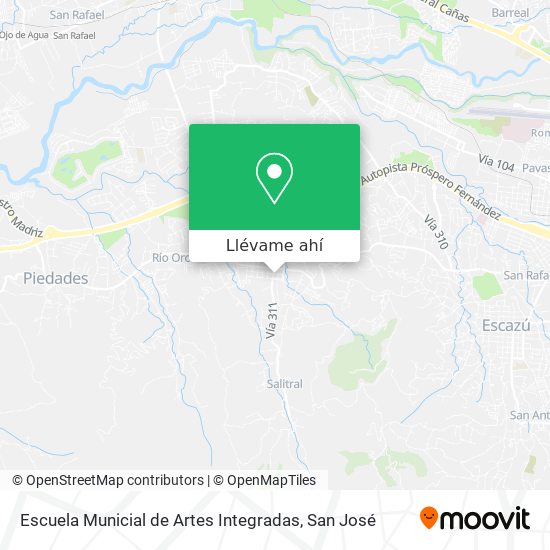 Mapa de Escuela Municial de Artes Integradas