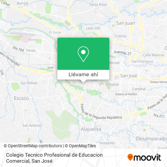 Mapa de Colegio Tecnico Profesional de Educacion Comercial
