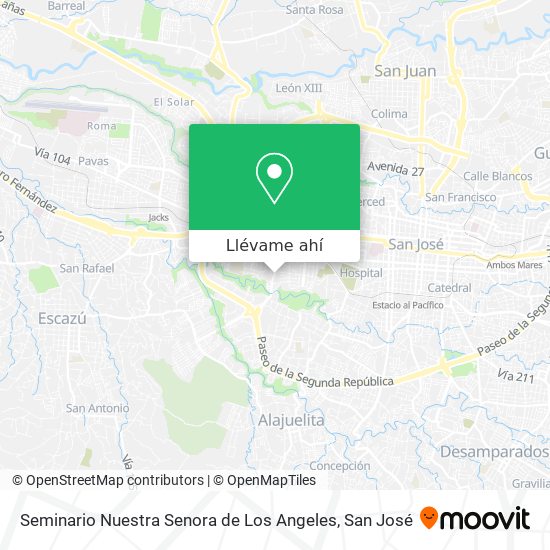 Mapa de Seminario Nuestra Senora de Los Angeles