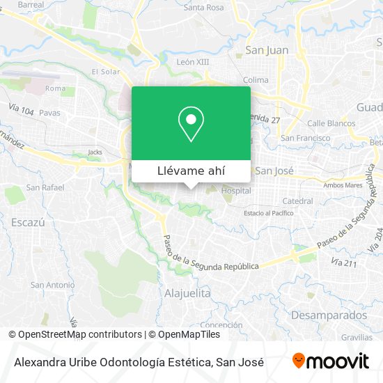 Mapa de Alexandra Uribe Odontología Estética