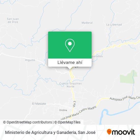 Mapa de Ministerio de Agricultura y Ganadería