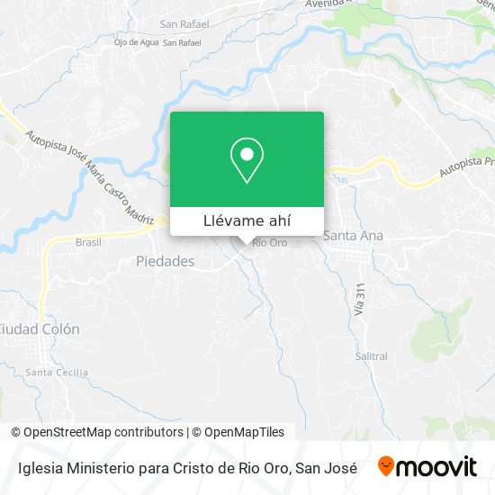 Mapa de Iglesia Ministerio para Cristo de Rio Oro