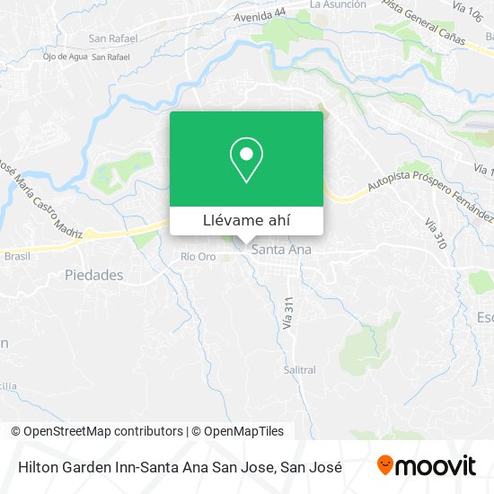 Mapa de Hilton Garden Inn-Santa Ana San Jose