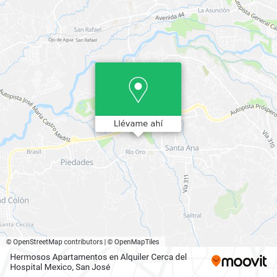 Mapa de Hermosos Apartamentos en Alquiler Cerca del Hospital Mexico