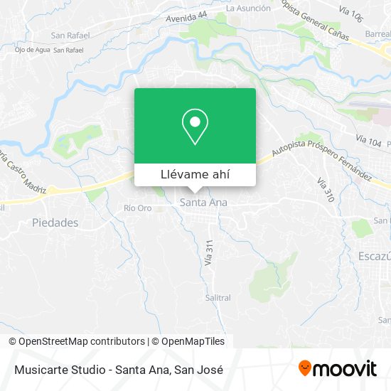 Mapa de Musicarte Studio - Santa Ana