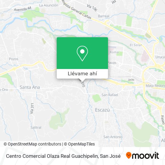 Mapa de Centro Comercial Olaza Real Guachipelin
