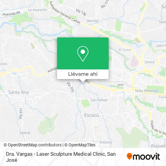 Mapa de Dra. Vargas - Laser Sculpture Medical Clinic