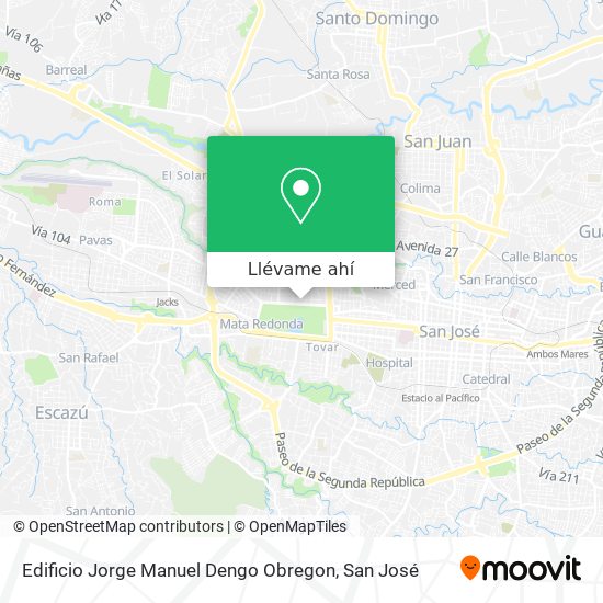Mapa de Edificio Jorge Manuel Dengo Obregon