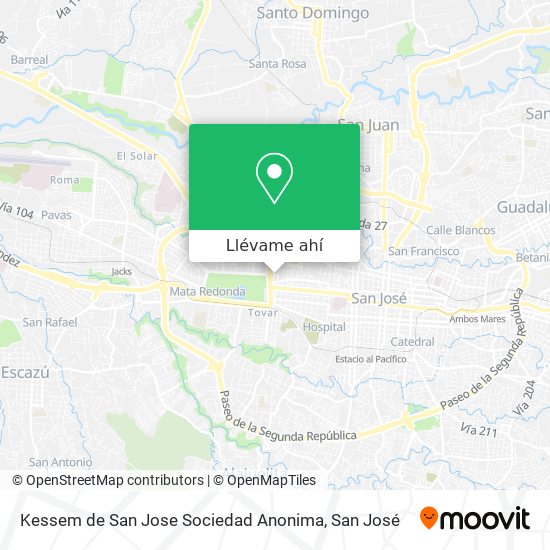 Mapa de Kessem de San Jose Sociedad Anonima
