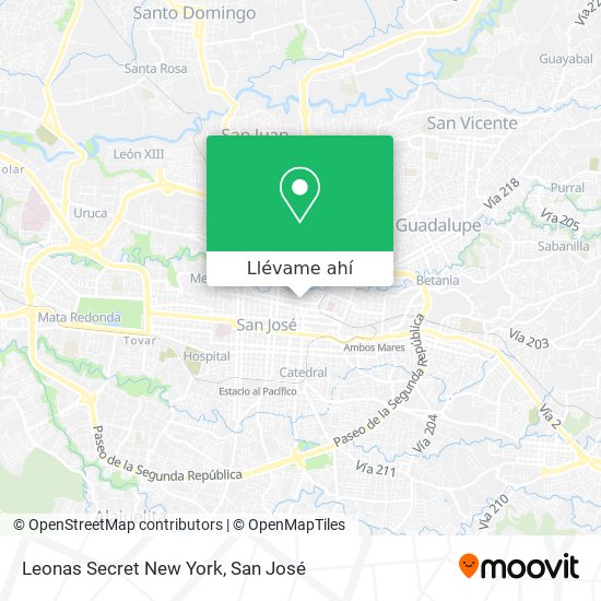 Mapa de Leonas Secret New York