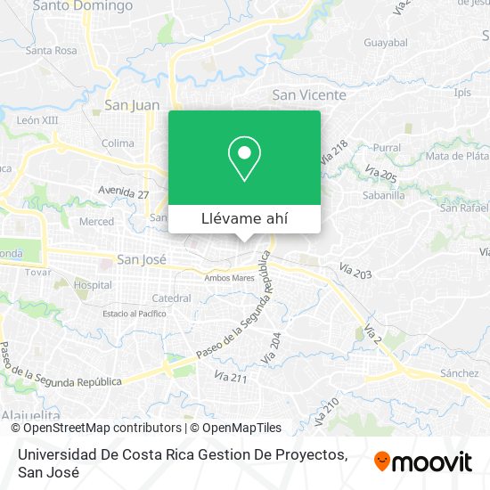Mapa de Universidad De Costa Rica Gestion De Proyectos