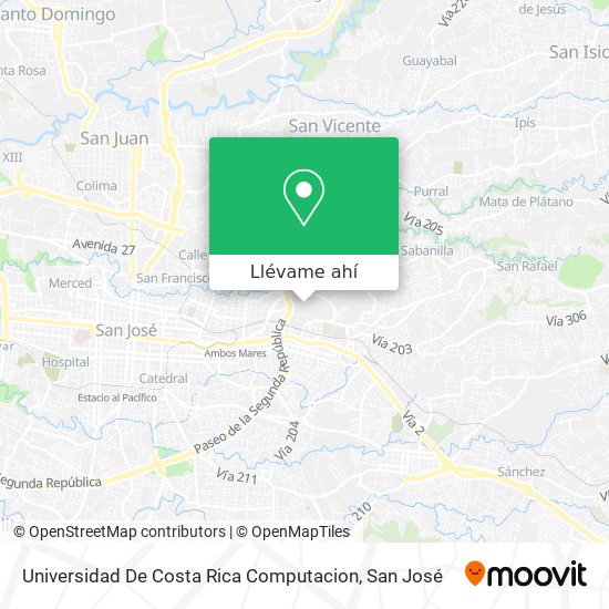 Mapa de Universidad De Costa Rica Computacion