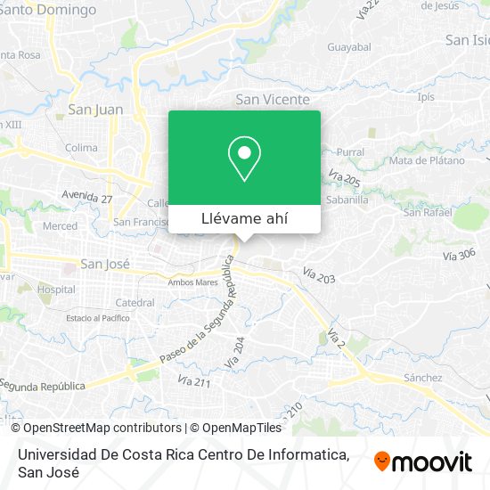 Mapa de Universidad De Costa Rica Centro De Informatica