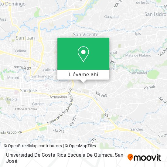 Mapa de Universidad De Costa Rica Escuela De Quimica