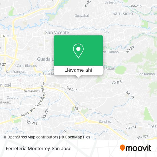 Mapa de Ferreteria Monterrey