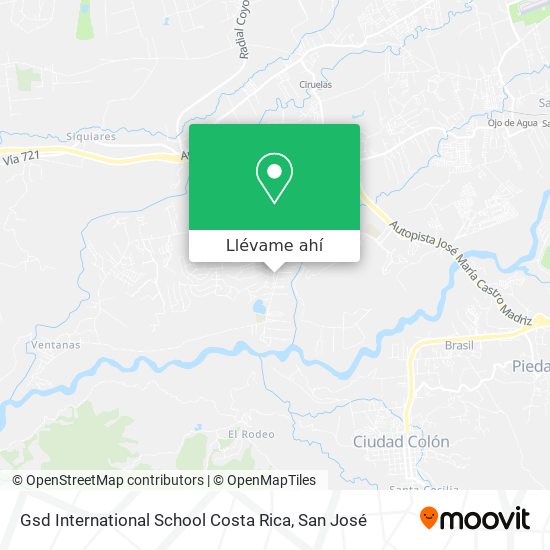 Mapa de Gsd International School Costa Rica