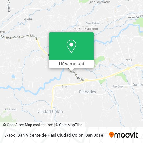 Mapa de Asoc. San Vicente de Paúl Ciudad Colón
