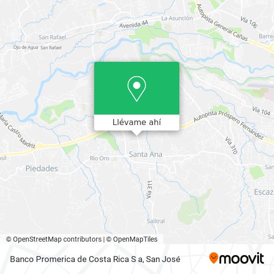 Mapa de Banco Promerica de Costa Rica S a