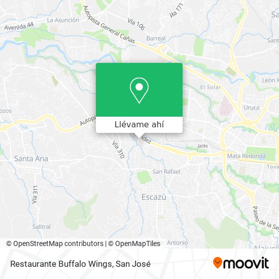 Mapa de Restaurante Buffalo Wings