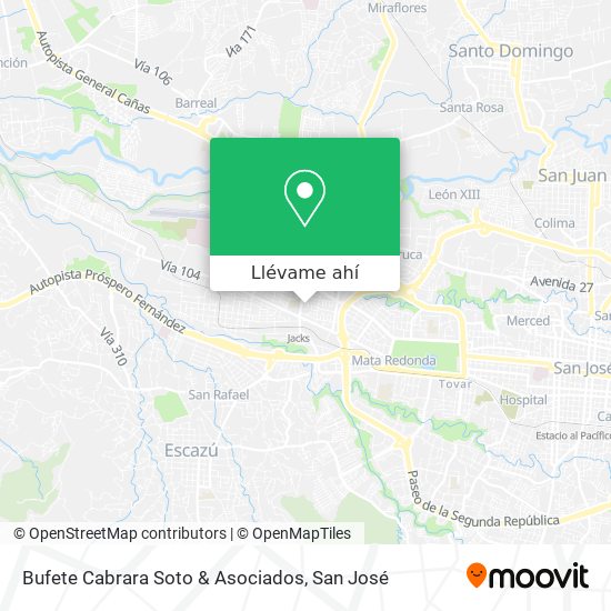 Mapa de Bufete Cabrara Soto & Asociados