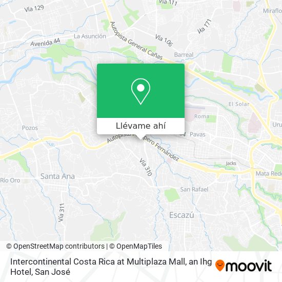 Mapa de Intercontinental Costa Rica at Multiplaza Mall, an Ihg Hotel