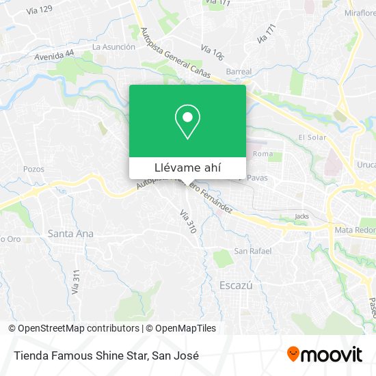 Mapa de Tienda Famous Shine Star