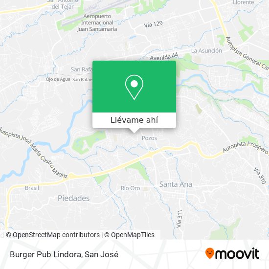 Mapa de Burger Pub Lindora