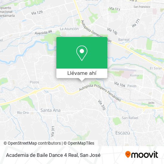 Mapa de Academia de Baile Dance 4 Real