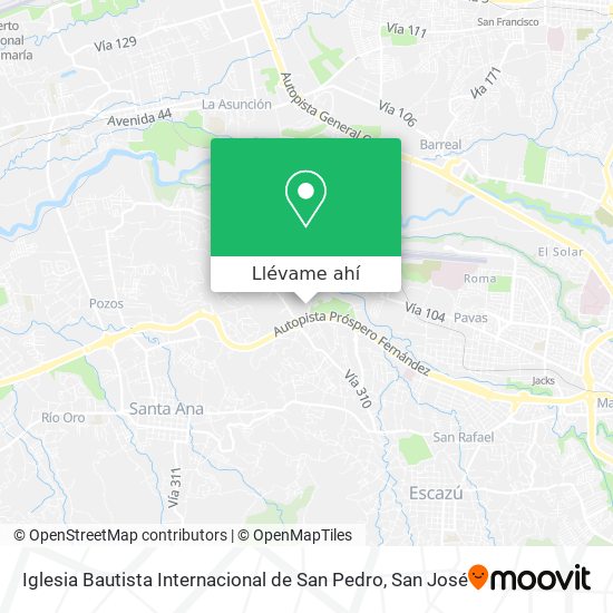 Mapa de Iglesia Bautista Internacional de San Pedro