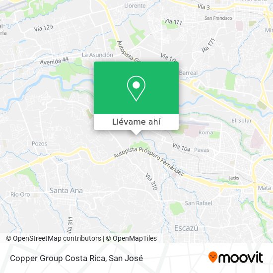 Mapa de Copper Group Costa Rica