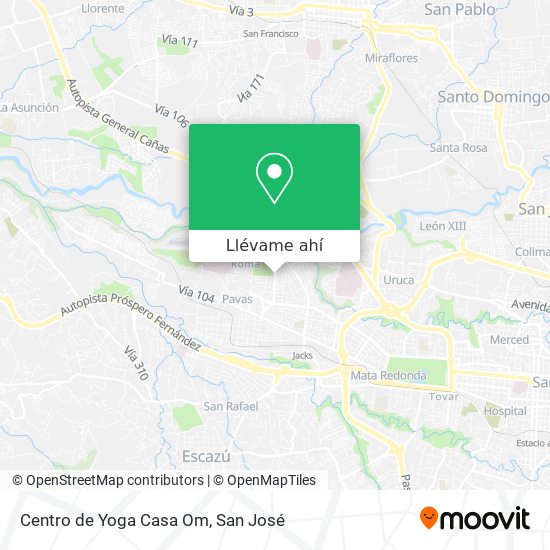 Mapa de Centro de Yoga Casa Om