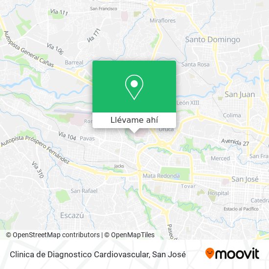 Mapa de Clinica de Diagnostico Cardiovascular