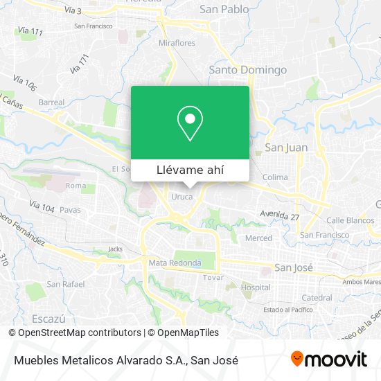 Mapa de Muebles Metalicos Alvarado S.A.