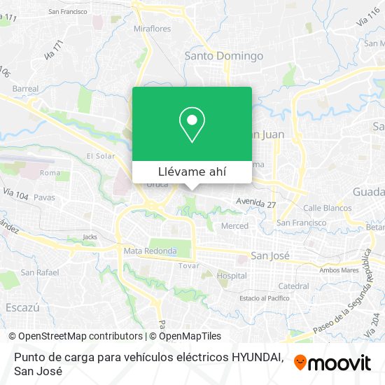 Mapa de Punto de carga para vehículos eléctricos HYUNDAI