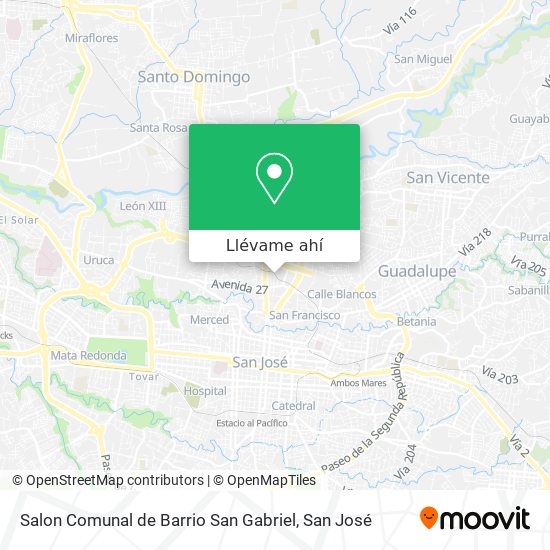 Mapa de Salon Comunal de Barrio San Gabriel