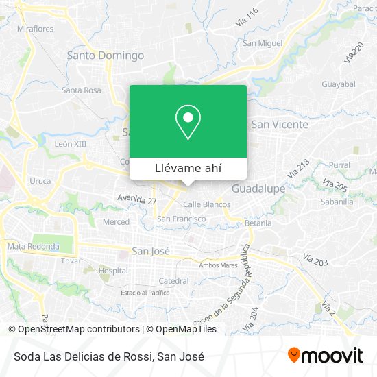 Mapa de Soda Las Delicias de Rossi