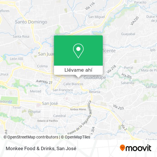 Mapa de Monkee Food & Drinks