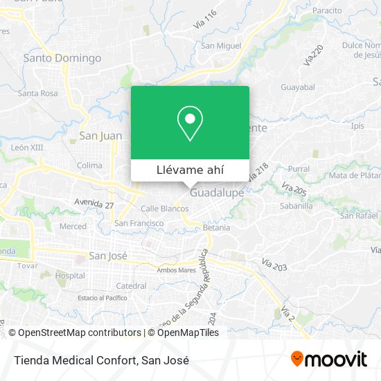 Mapa de Tienda Medical Confort