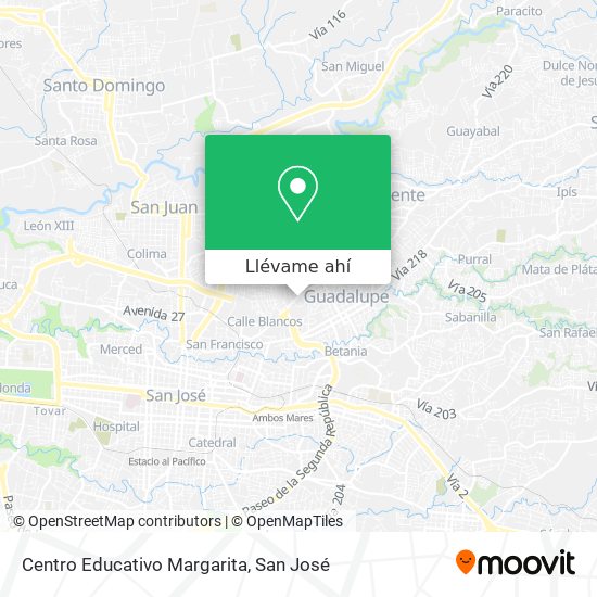 Mapa de Centro Educativo Margarita