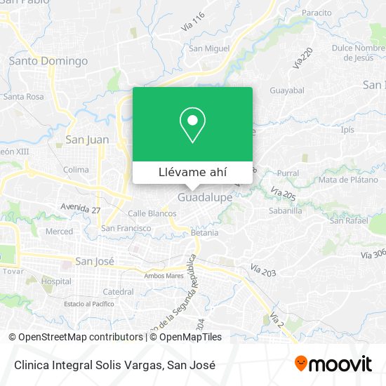 Mapa de Clinica Integral Solis Vargas