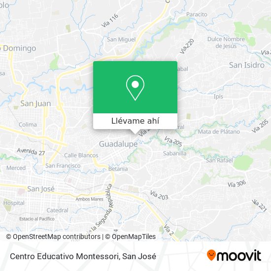 Mapa de Centro Educativo Montessori