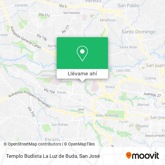Mapa de Templo Budista La Luz de Buda