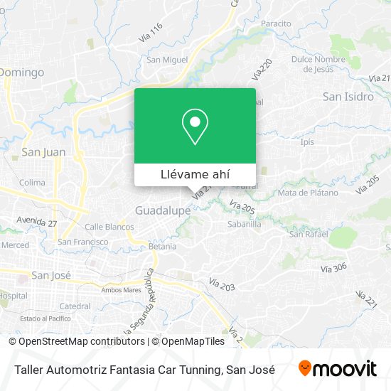 Mapa de Taller Automotriz Fantasia Car Tunning