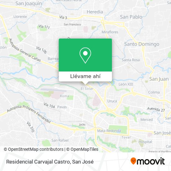 Mapa de Residencial Carvajal Castro