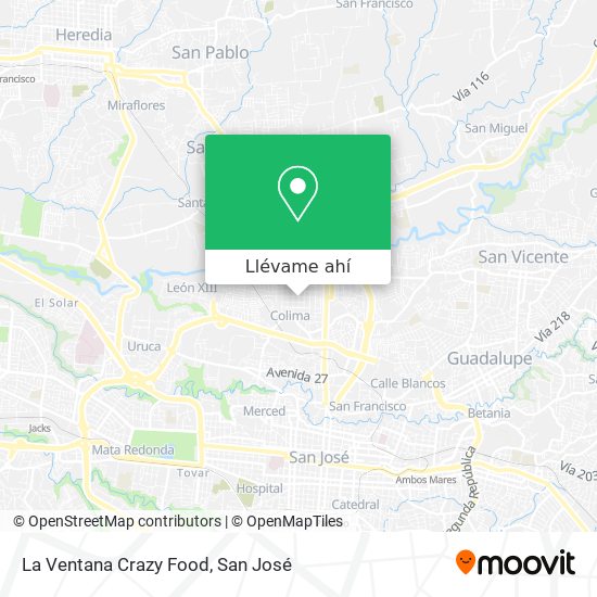 Mapa de La Ventana Crazy Food