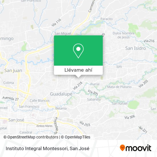 Mapa de Instituto Integral Montessori