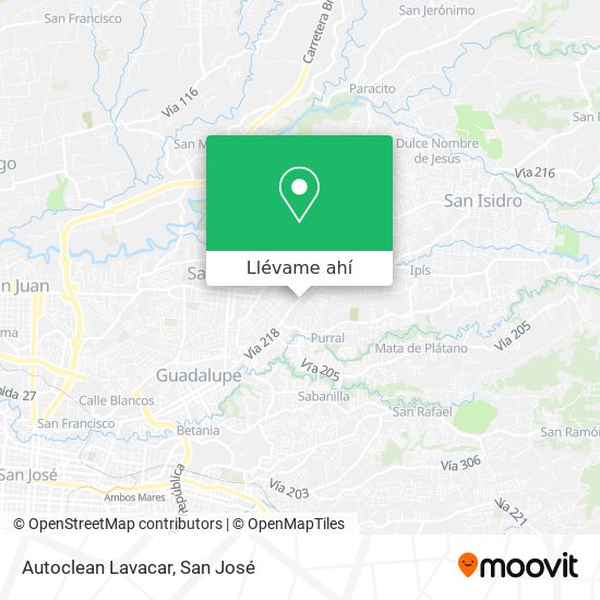 Mapa de Autoclean Lavacar