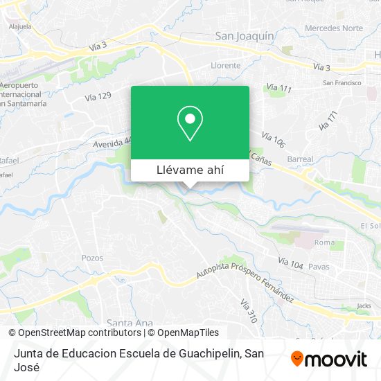 Mapa de Junta de Educacion Escuela de Guachipelin