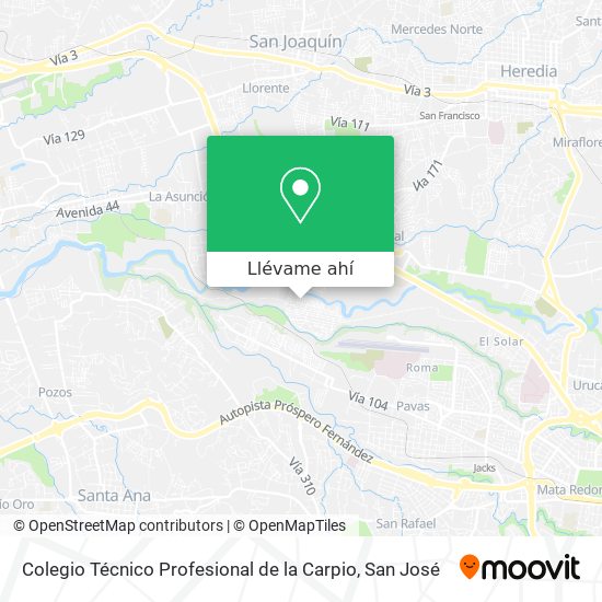 Mapa de Colegio Técnico Profesional de la Carpio