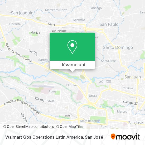Mapa de Walmart Gbs Operations Latin America